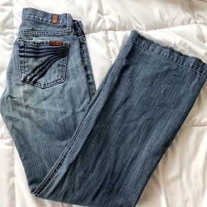 7FAMK jeans, super cute and comfortable trousers. They are long! Fit like a 24❗️